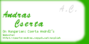 andras cserta business card